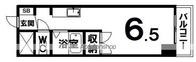 WINDIA仲浜(1K/1階)の間取り写真