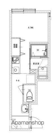 ソルナクレイシア荻窪Ⅲ(ワンルーム/1階)の間取り写真