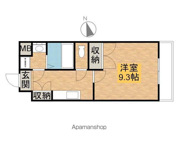 エウカリス(1K/1階)の間取り写真