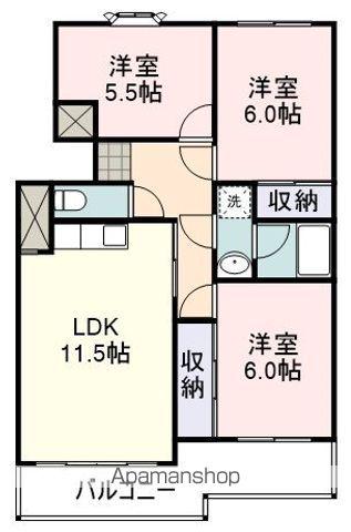 レヂデンス新伝馬(3LDK/1階)の間取り写真