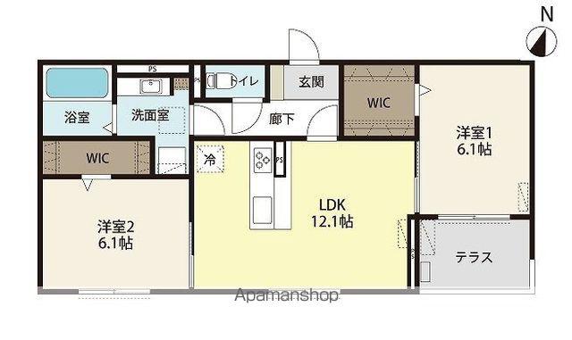 アヴェニュー25(2LDK/3階)の間取り写真