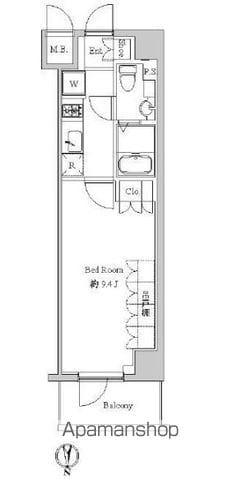 スペーシア住吉(1K/5階)の間取り写真