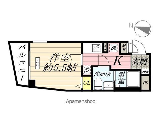 SHOKEN RESIDENCE横浜大口Ⅲ(1K/4階)の間取り写真