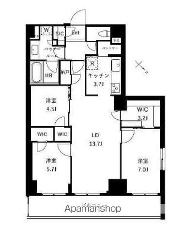 ザ・ケンジントン・レジデンスときわ台(3LDK/2階)の間取り写真
