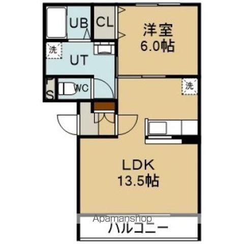 ラ・プレイアディ(1LDK/2階)の間取り写真