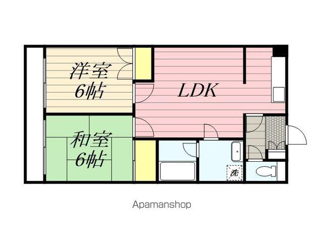グリーンビラ(2LDK/3階)の間取り写真