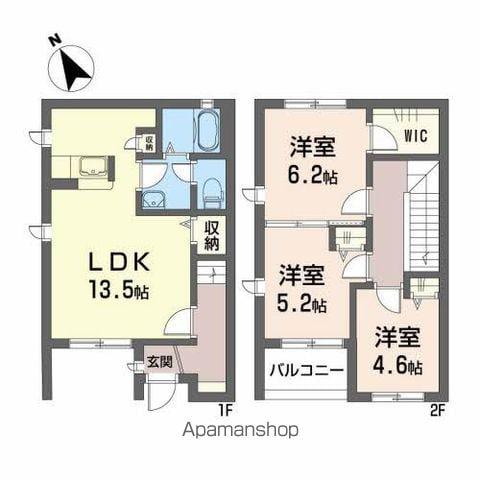ラ・ヴィル宮下A(3LDK/1階)の間取り写真