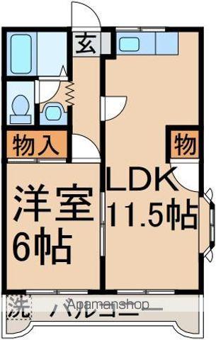 フラッツ藤(1LDK/2階)の間取り写真