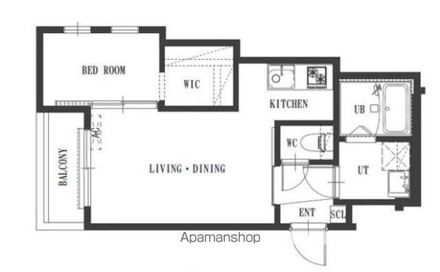 香住ヶ丘プレミア(1LDK/2階)の間取り写真