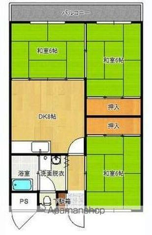 第2オーキッドビル(3DK/6階)の間取り写真