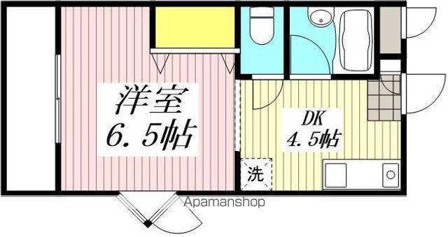 グランドール立川(1K/3階)の間取り写真