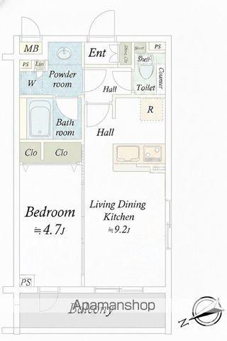 ダイナシティ高円寺Ⅱ(1LDK/4階)の間取り写真