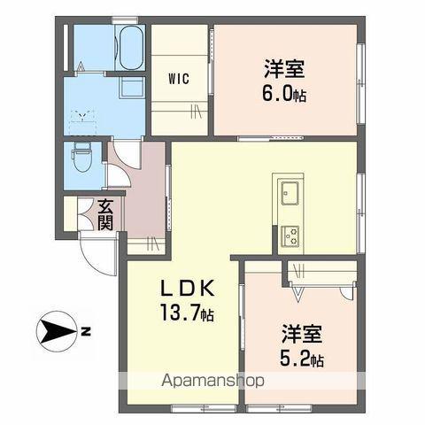 KABIENA(2LDK/1階)の間取り写真