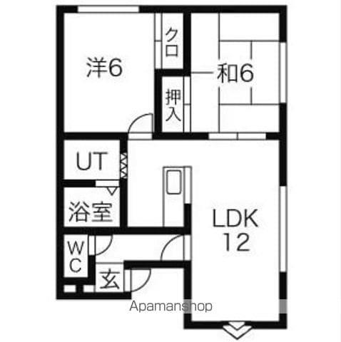 パークアベニュー(2LDK/2階)の間取り写真