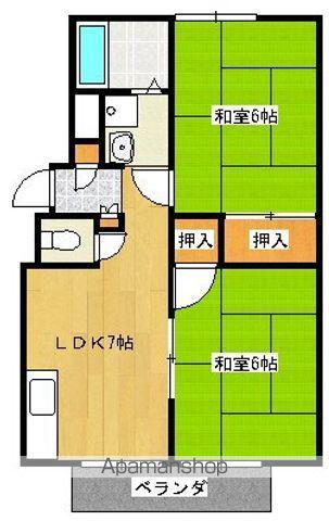 グランフェスタ(2DK/2階)の間取り写真