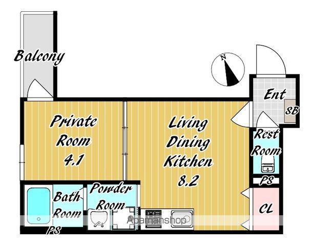 センチュリー昭和町(1LDK/3階)の間取り写真