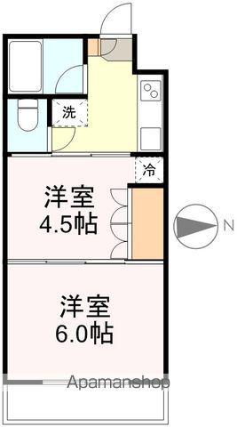 イーグルハイツ錦町(2K/1階)の間取り写真