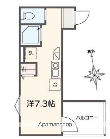 MELLAS矢川Ⅳ(ワンルーム/1階)の間取り写真