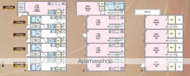 MOK-TERRACE 358(1LDK/1階)の間取り写真