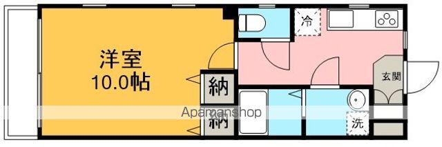 旭ヶ丘TNC(1K/3階)の間取り写真