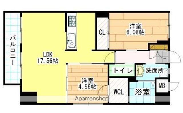 飛幡プライド(2LDK/3階)の間取り写真