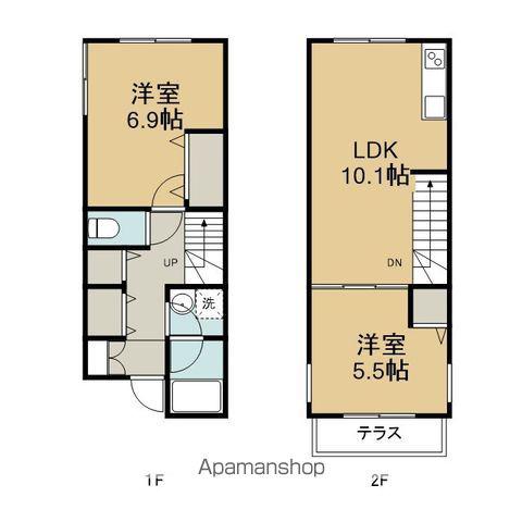 GROTTO弐番街A(2LDK)の間取り写真