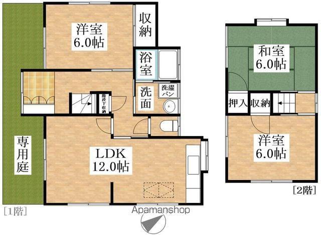 名鉄犬山線 扶桑駅 徒歩40分 2階建 築49年(3LDK)の間取り写真