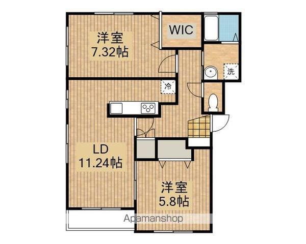 パークサイド中野(2LDK/3階)の間取り写真