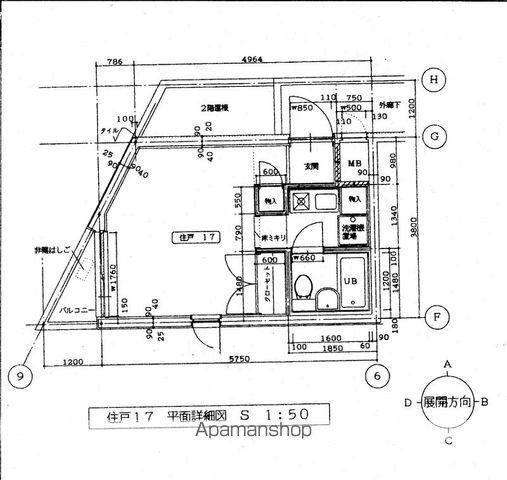 コスモリード高円寺サウス(ワンルーム/3階)の間取り写真