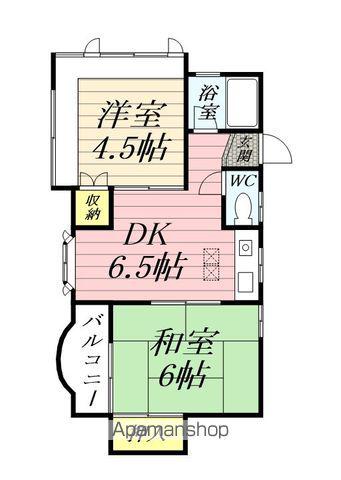 ロマーノM・I権太坂(2DK/2階)の間取り写真