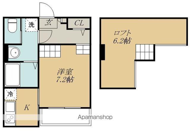 ZEN GARDEN APARTMENT - SAKAE(1K/1階)の間取り写真