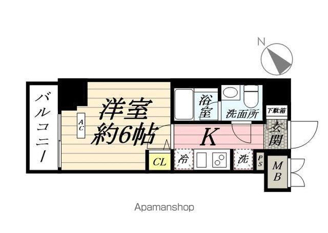SHOKEN RESIDENCE横浜鶴見Ⅴ(1K/2階)の間取り写真