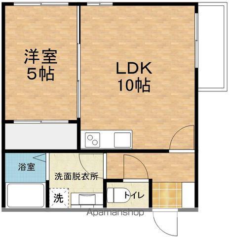 ベルリードマンション島内(1LDK/1階)の間取り写真