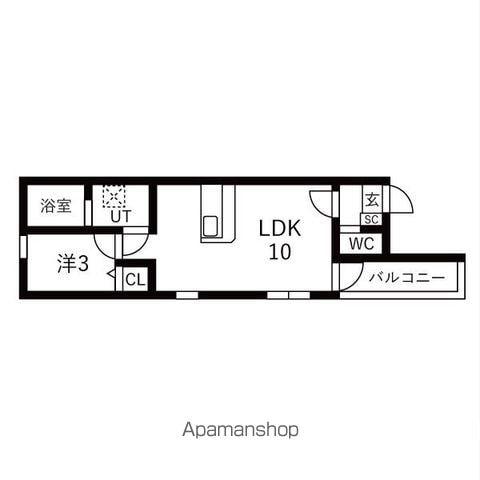 ジュエル守山Ⅱ(1LDK/1階)の間取り写真