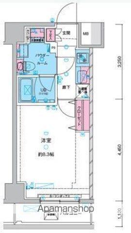 GENOVIA三ノ輪ⅢSKYGARDEN(1LDK/5階)の間取り写真