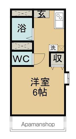 マンション朝倉(1K/2階)の間取り写真