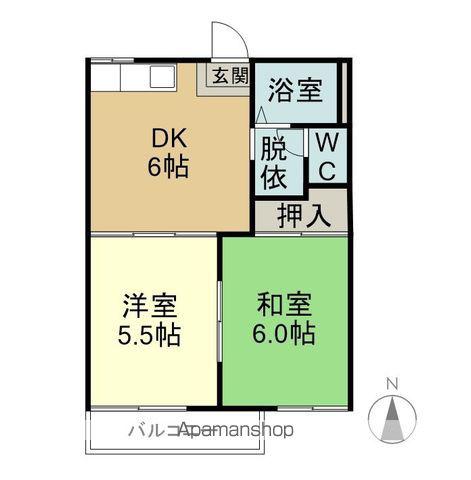 セフィラ A棟(2DK/2階)の間取り写真
