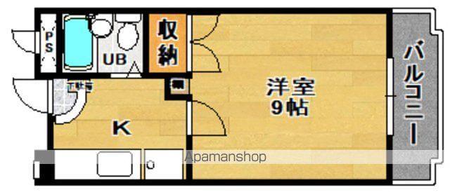 館アズビック(1K/4階)の間取り写真