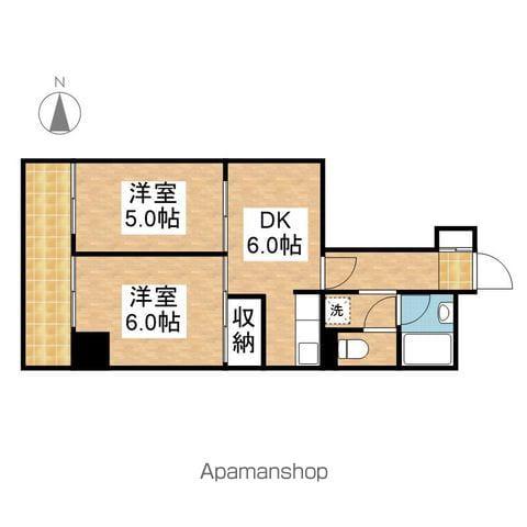 チサンマンション栄リバーパーク(2DK/8階)の間取り写真