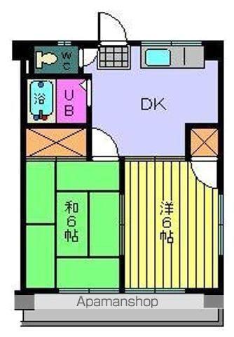 メゾンド・クレール(2DK/2階)の間取り写真