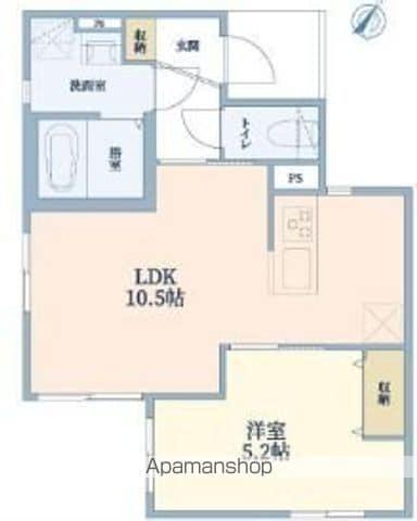 杉並区阿佐谷北 マンション(1LDK/2階)の間取り写真