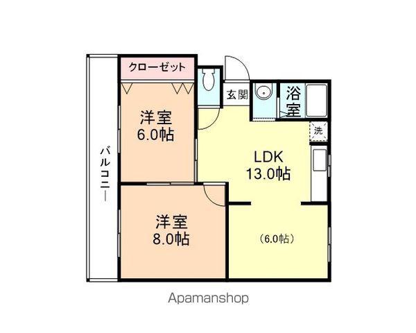 桜井ハイツ(2LDK/2階)の間取り写真