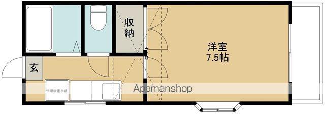 ウィンミルNO6(1K/2階)の間取り写真