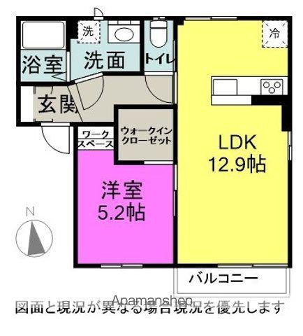 フレグランス・FOREVER(1LDK/1階)の間取り写真