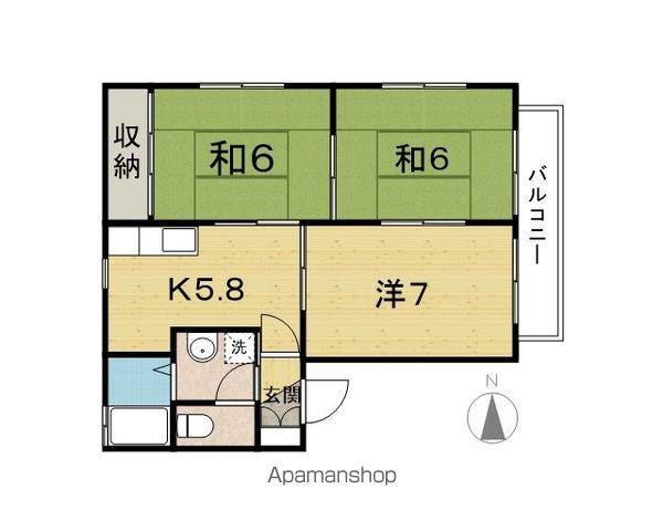 ディアスステージ(3K/2階)の間取り写真