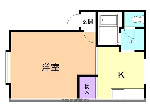 フローレンス34(1K/1階)の間取り写真