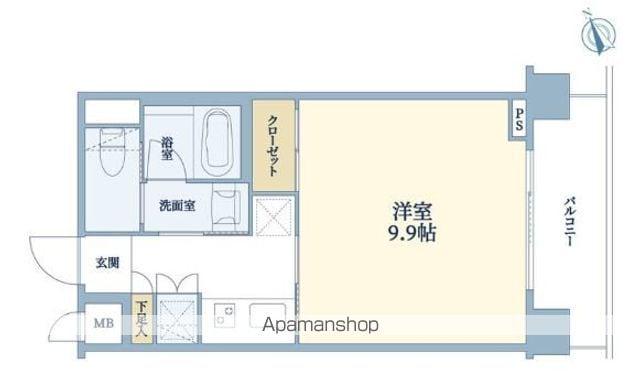 ダイナシティ立川(1K/2階)の間取り写真
