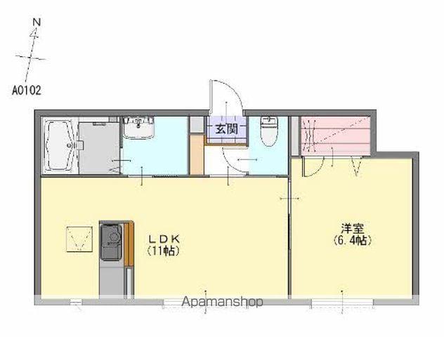 セントラルヴィラ (1LDK/1階)の間取り写真