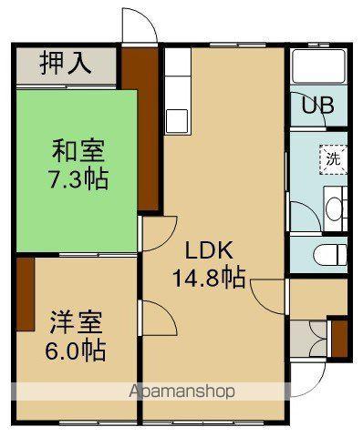 マンションT&K(2LDK/2階)の間取り写真