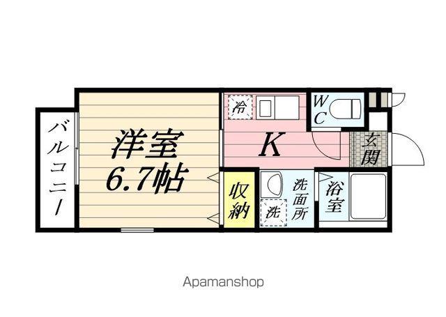 フォレスト(1K/2階)の間取り写真